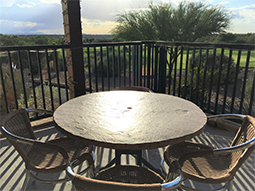 patio area at the bar and grill